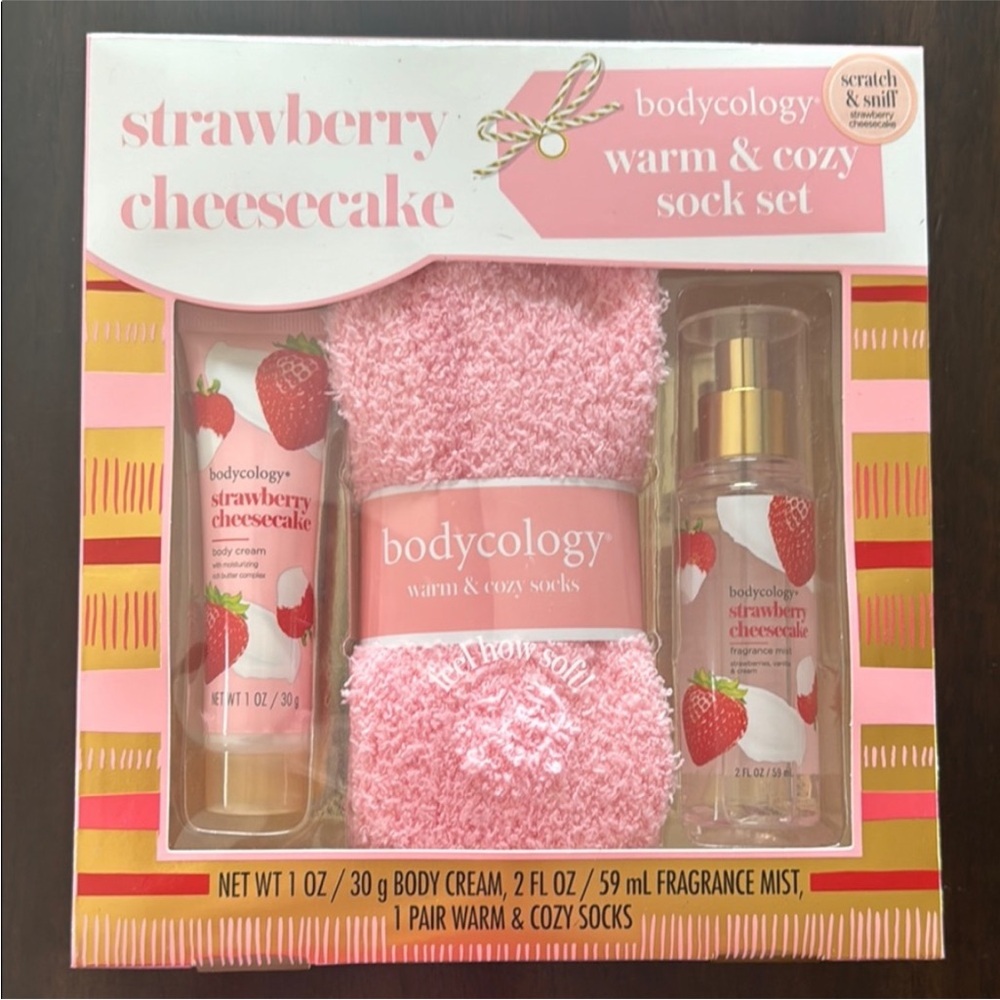 3 piece Strawberry Cheesecake Bath & Body Set Paraben Free